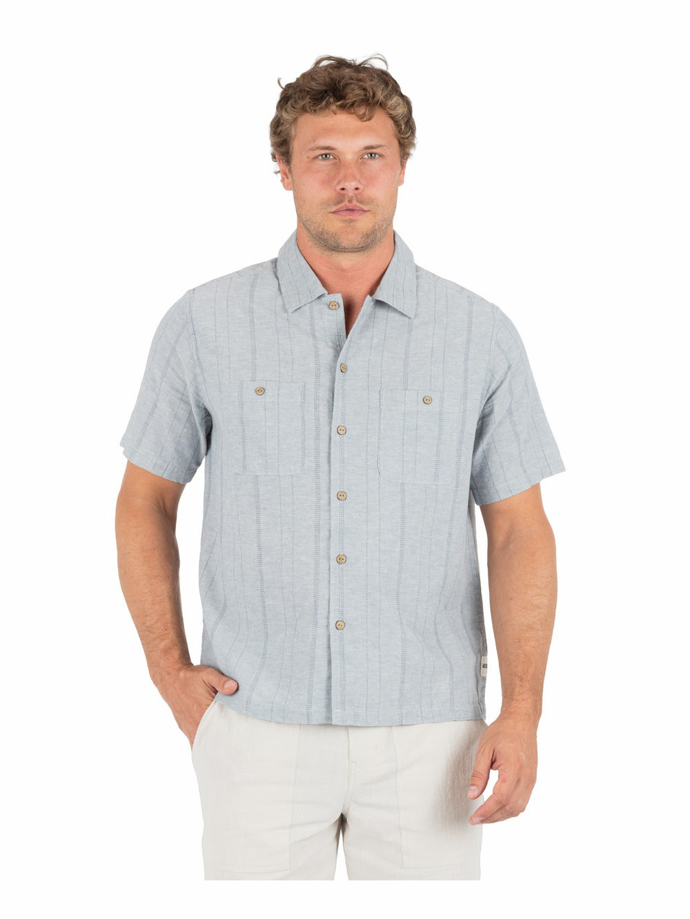 Hurley On Sale | Hemp Malibu Short Sleeve - Worker Blue