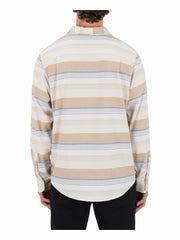 Hurley | Portland Stripe Stretch Flannel Long Sleeve - White