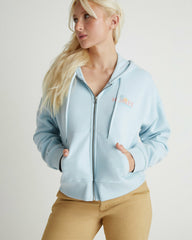 Hurley Discount | Coastline Crop Zip Hoodie - Skyway