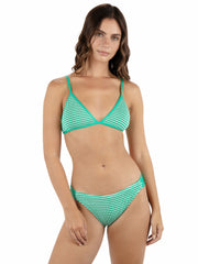 Hurley Discount | Crimp Stripe Bralette Bikini Top - Opal