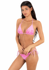 Hurley On Sale | Tropical Blooms Triangle Tie Top - Bright Plumeria / Hula Pink