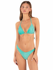 Hurley | Shine Stripe Cheeky French Bottom - Surf Blue