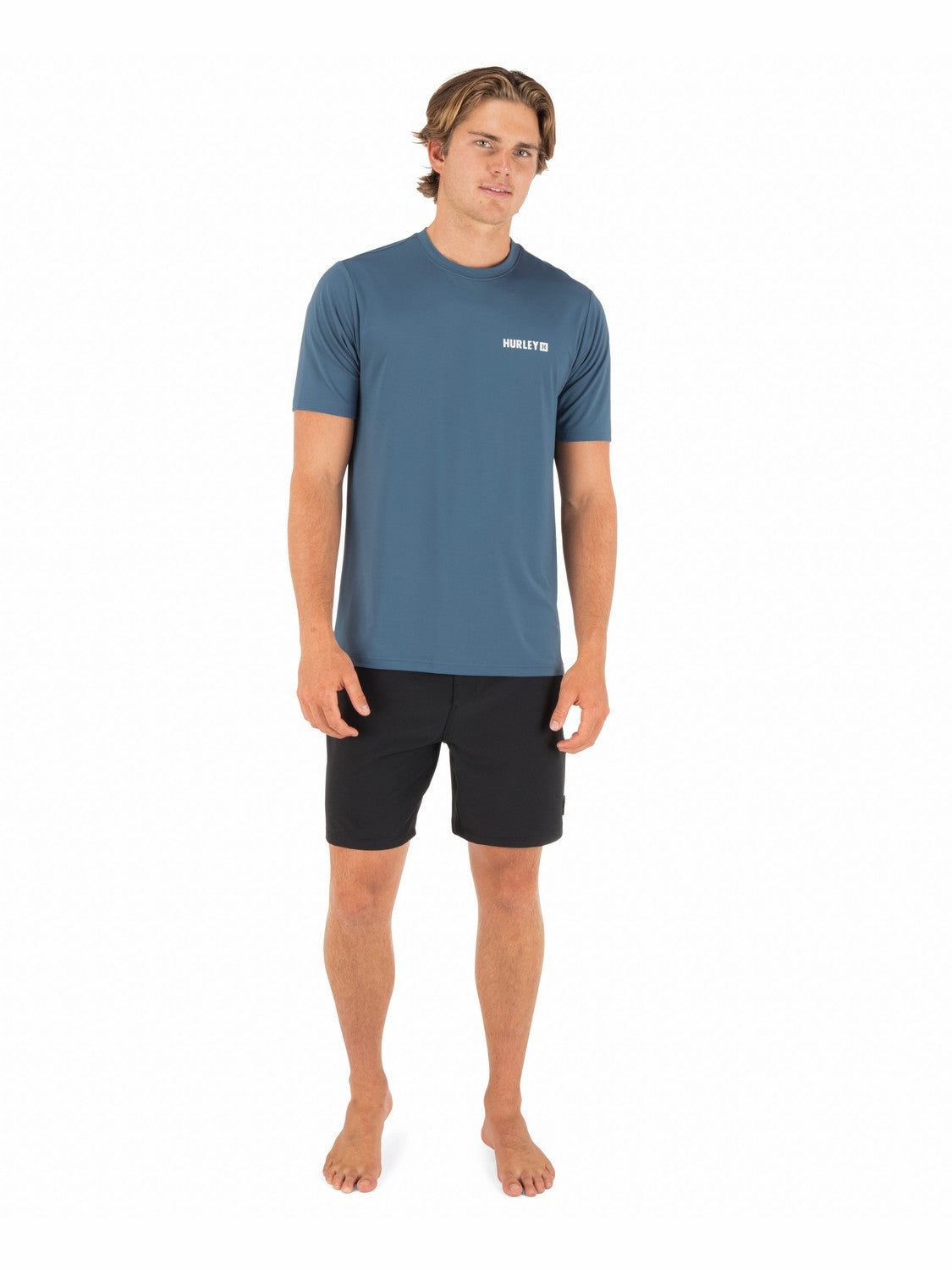 Hurley Discount | Hybrid UPF Short Sleeve - Grey Teal