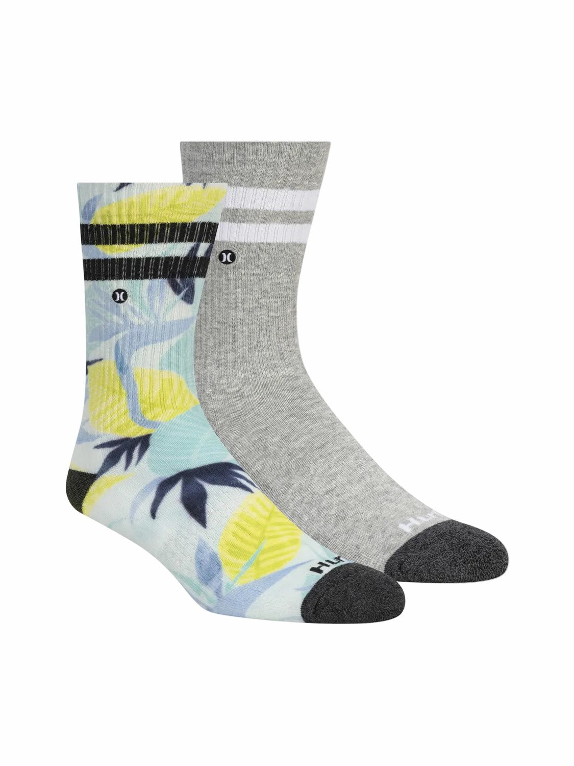Hurley | Extended Terry Crew Socks (2 Pack) - Light Blue/Pastel