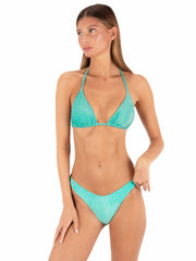 Hurley Discount | Shine Stripe Triangle Tie Top - Surf Blue