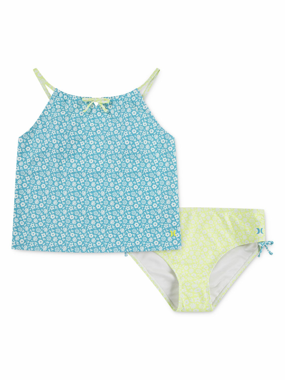 Hurley On Sale | Girls' 2 Piece Tankini Swim Set - Turquoise Waves / Cool Matcha