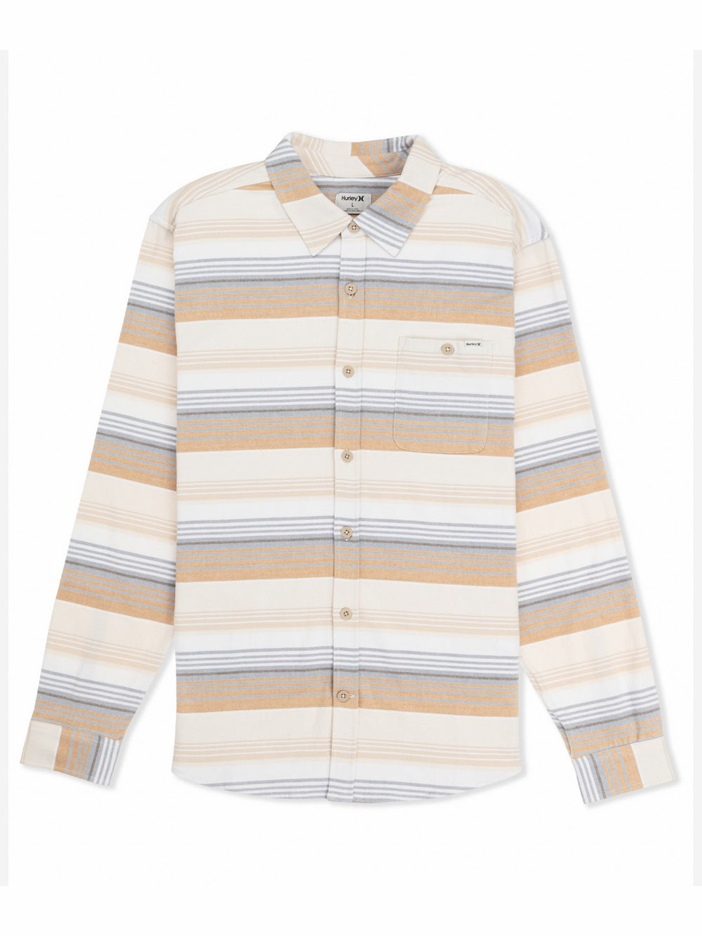 Hurley | Portland Stripe Stretch Flannel Long Sleeve - White