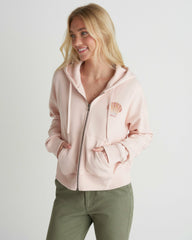 Hurley | Shell Yeah Crop Zip Hoodie - Seashell Pink