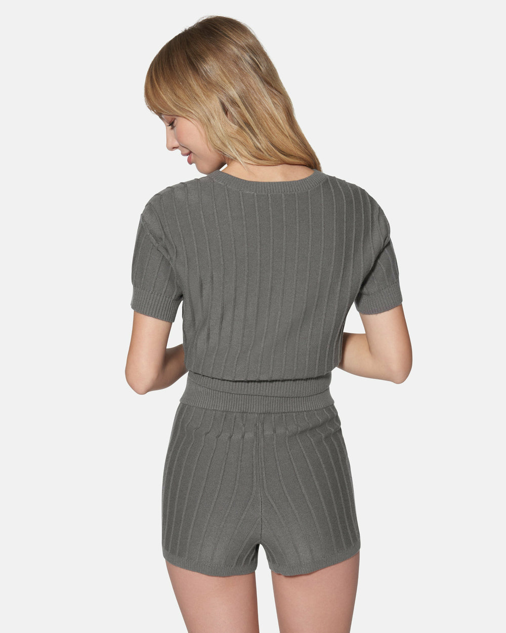 Hurley Onsale | Daylight Short Sleeve Sweater Top - Charcoal Gray