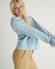 Hurley Discount | Coastline Crop Zip Hoodie - Skyway