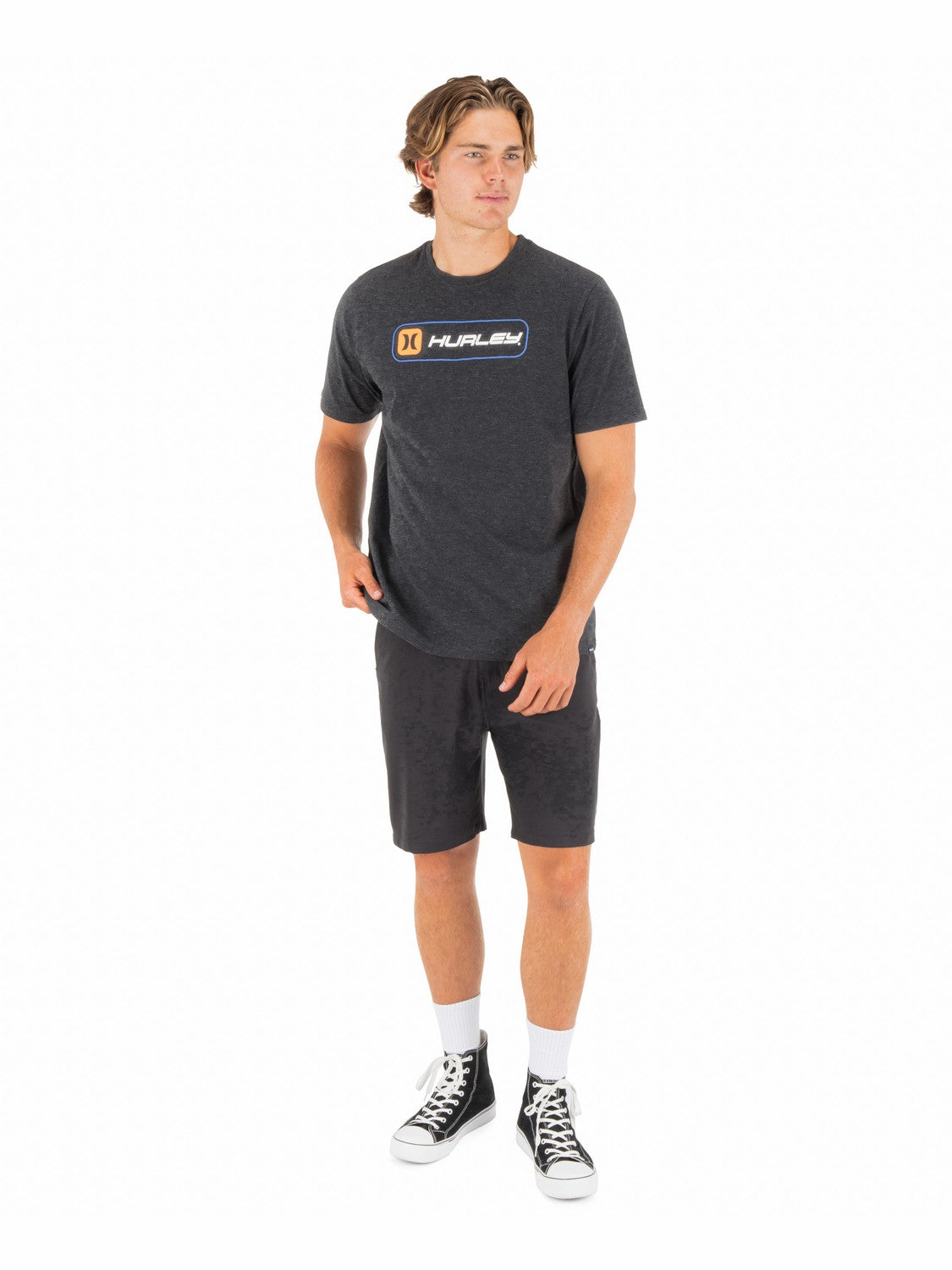 Hurley | Inlined Slub Short Sleeve - Black Heather