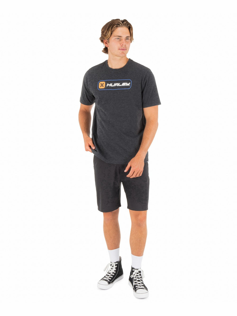 Hurley | Inlined Slub Short Sleeve - Black Heather