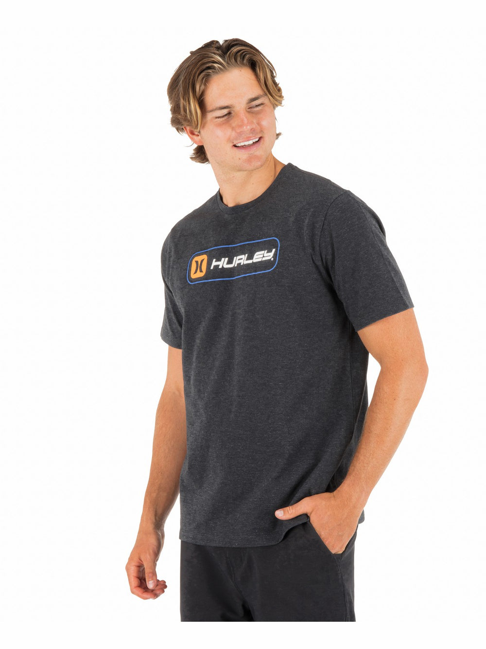 Hurley | Inlined Slub Short Sleeve - Black Heather