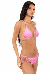 Hurley On Sale | Tropical Blooms Triangle Tie Top - Bright Plumeria / Hula Pink